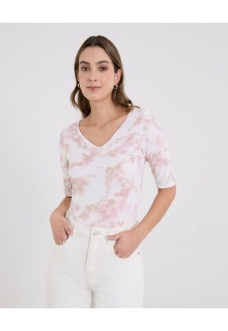 Body  Para Mujer Manga 3/4 Color Rosa Marca Ostu #40200217 Ostu