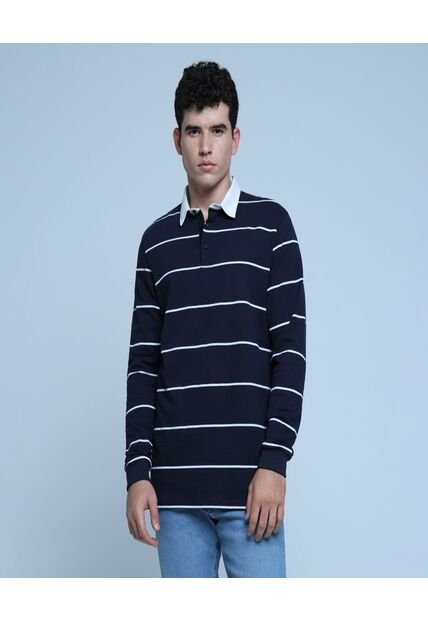 Buzo Para Hombre Cuello Camisero Color Azul  Marca Ostu #60060368