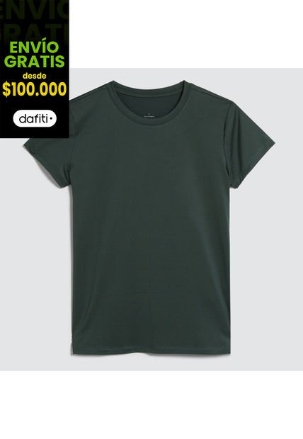Camiseta Para Mujer Manga Corta Color Verde  Marca Ostu #40091885