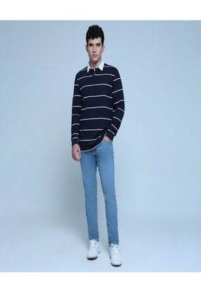 Buzo Para Hombre Cuello Camisero Color Azul  Marca Ostu #60060368