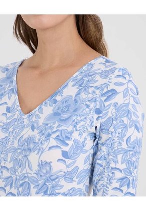 Body  Para Mujer Manga 3/4 Color Azul Marca Ostu #40200218