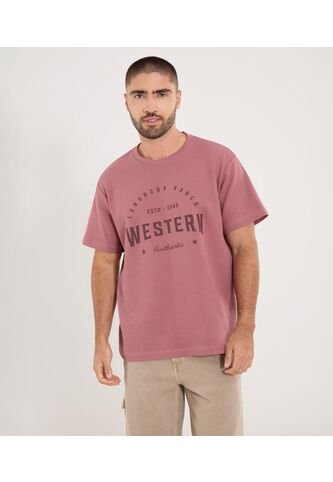 Camiseta Para Hombre Manga Corta Cuello Redondo Color Rosa Marca Ostu #60091775 Ostu