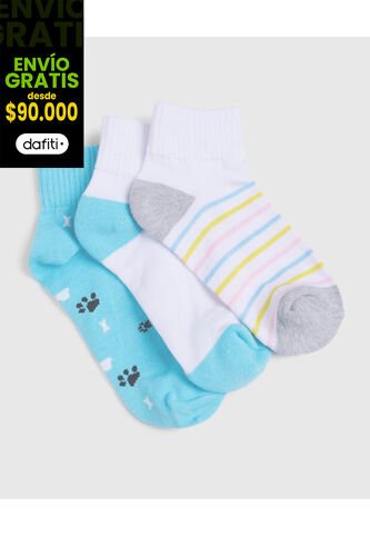 Medias Infantil Niña Tobillera Color Negro Marca Ostu #90980089 Ostu