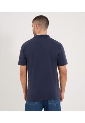 Polo Para Hombre Cuello Tejido Sin Bolsillo Color Azul Marca Ostu #60110843