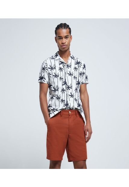 Bermuda Para Hombre  Color Naranja Marca Ostu #60100346