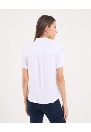 Camisa Para Mujer Manga Corta Color Blanco Marca Ostu #40010263