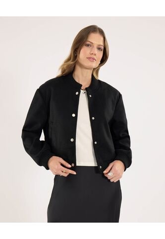 Chaqueta Para Mujer Bomber Color Negro Marca Ostu #40080221 Ostu