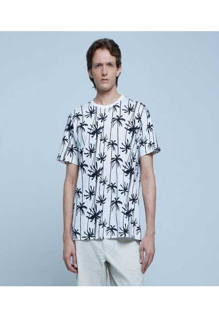 Camiseta Para Hombre Manga Corta Color Blanco Marca Ostu #60091165