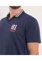 Polo Para Hombre Cuello Tejido Sin Bolsillo Color Azul Marca Ostu #60110843 de Ostu