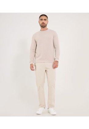 Buzo Para Hombre Cuello Redondo Color Beige Marca Ostu #60060504