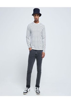 Camiseta Para Hombre Manga Larga Color Blanco Marca Ostu #60090817