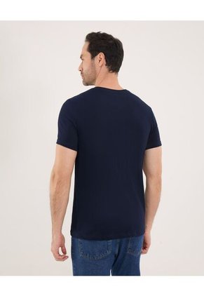 Camiseta Para Hombre Manga Corta Color Azul  Marca Ostu #60091036