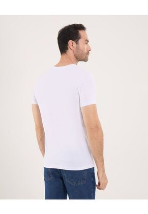Camiseta Para Hombre Manga Corta Color Blanco Marca Ostu #60091036