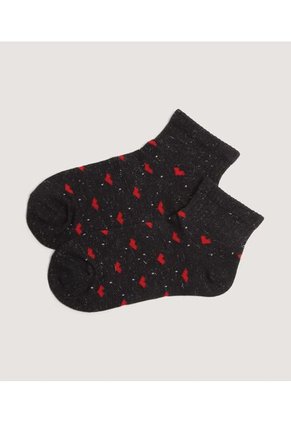 Medias Infantil Niña Tobillera Color Rojo Marca Ostu #90980155