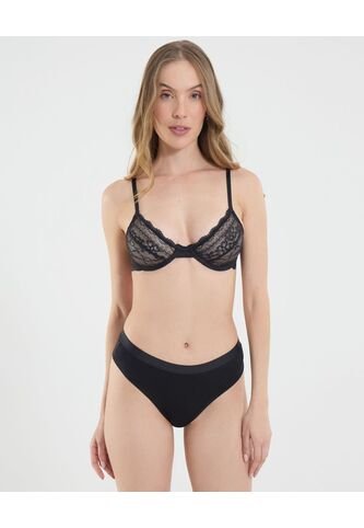 Bralette Para Mujer Encaje Color Negro Marca Ostu #40810005 Ostu