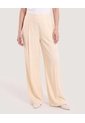 Pantalón Palazzo Fluido  Para Mujer Beige Ostu de Ostu