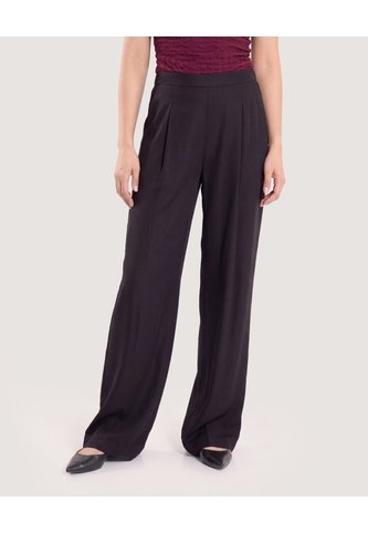 Pantalón Palazzo Fluido  Para Mujer Negro Ostu Ostu