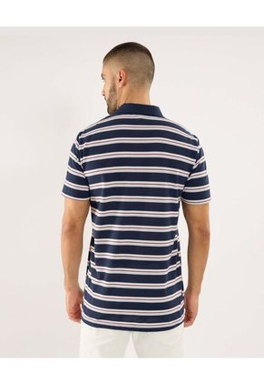 Polo Para Hombre Cuello Tejido Con Bolsillo Color Azul Marca Ostu #60110801