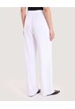Pantalón Palazzo Fluido  Para Mujer Blanco Ostu de Ostu
