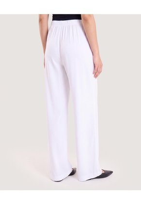 Pantalón Palazzo Fluido  Para Mujer Blanco Ostu