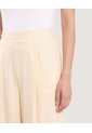 Pantalón Palazzo Fluido  Para Mujer Beige Ostu de Ostu