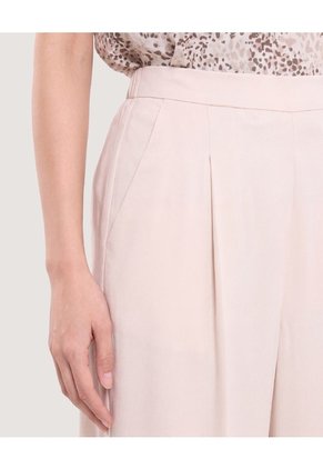 Pantalón Palazzo Fluido  Para Mujer Beige Ostu