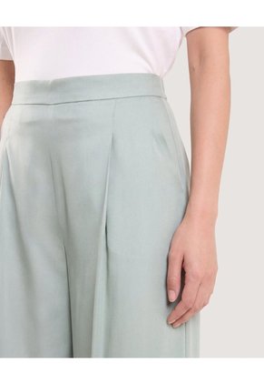 Pantalón Palazzo Fluido  Para Mujer Verde Ostu