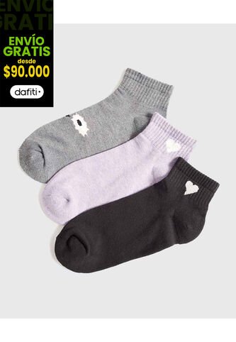 Medias Para Mujer Tobillera Color Negro Marca Ostu #40980235 Ostu