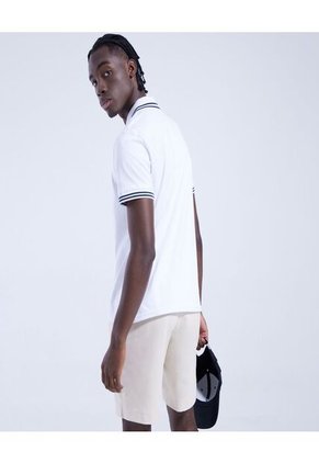 Polo Para Hombre Cuello Tejido Sin Bolsillo Color Blanco Marca Ostu #60110533