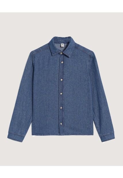 Camisa  Infantil Niño Manga Larga Color Azul Marca Ostu #80010063