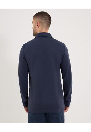 Polo  Para Hombre M/L Cuello Maquina Sin Bolsillo Color Azul Marca Ostu #60110860