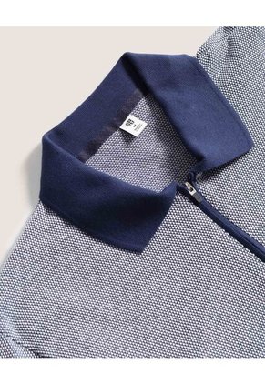 Polo  Para Hombre Cuello Tejido Sin Bolsillo Color Azul Marca Ostu #60110856