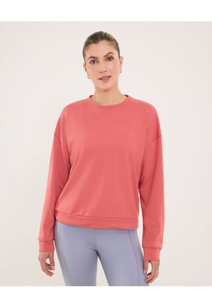 Buzo Para Mujer Cuello Redondo Color Coral Marca Ostu #40060483