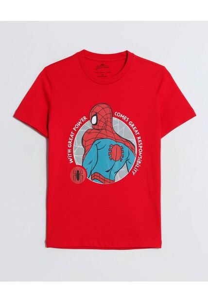 Camiseta  Infantil Niño Manga Corta Cuello Redondo Color Rojo Marca Ostu #80090320