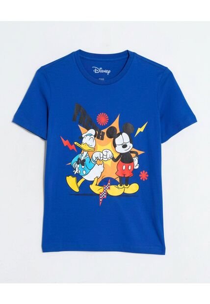 Camiseta  Infantil Niño Manga Corta Cuello Redondo Color Azul Marca Ostu #80090323