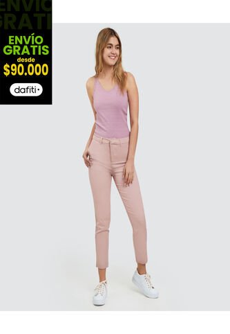 Pantalón Para Mujer Chino Color Rosa Marca Ostu #40070345 Ostu