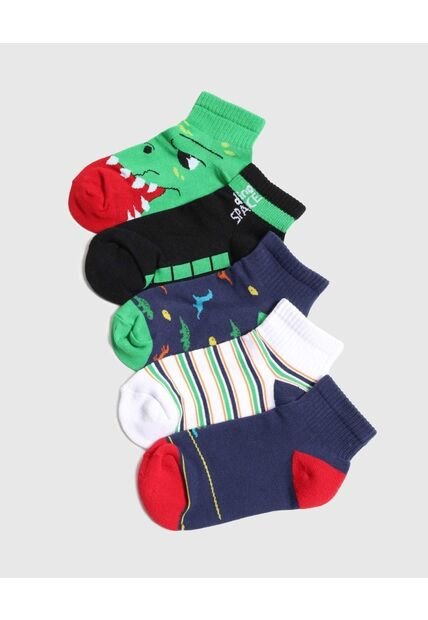 Medias Infantil Niño Tobillera Color Negro Marca Ostu #80980145