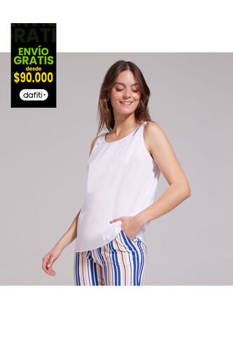 Camisa Para Mujer Manga Larga Color Blanco Marca Ostu #40010130 Ostu