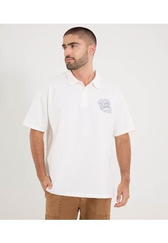 Polo Para Hombre Cuello Tejido Sin Bolsillo Color Crema Marca Ostu #60110818 Ostu