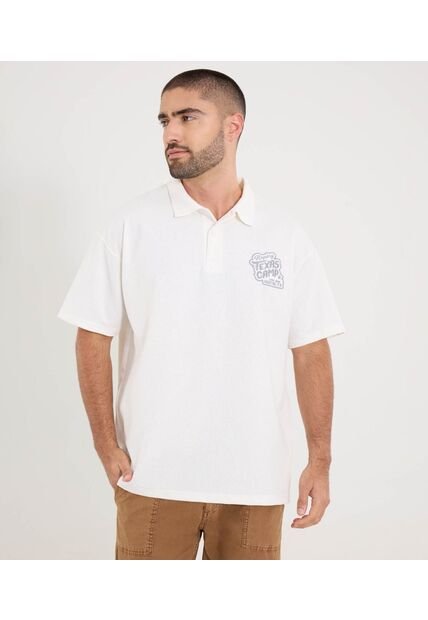 Polo Para Hombre Cuello Tejido Sin Bolsillo Color Crema Marca Ostu #60110818