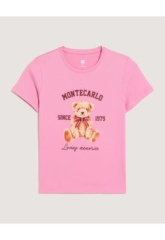 Camiseta  Infantil Niña Manga Corta Cuello Redondo Color Rosado Marca Ostu #90090327 Ostu