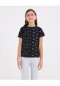 Camiseta  Infantil Niña Manga Corta Cuello Redondo Color Negro Marca Ostu #90090362 de Ostu