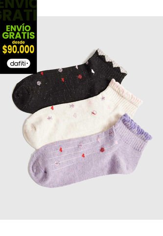 Medias Para Mujer Tobillera Color Negro Marca Ostu #40980232 Ostu