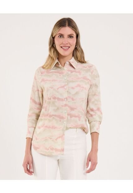 Camisa Para Mujer Manga Larga Color Verde Marca Ostu #40010319