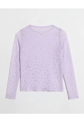 Camiseta  Infantil Niña Manga Larga Cuello Redondo Color Lila Marca Ostu #90090357