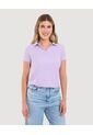 Polo Para Mujer Manga Corta Color Lila Marca Ostu #40110180 de Ostu