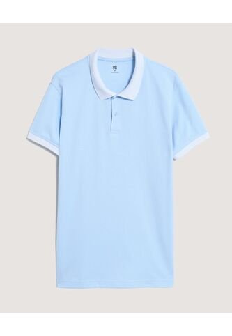 Polo  Para Hombre Cuello Tejido Sin Bolsillo Color Azul Marca Ostu #60110876 Ostu