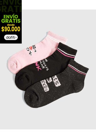 Medias Para Mujer Tobillera Color Negro Marca Ostu #40980233 Ostu