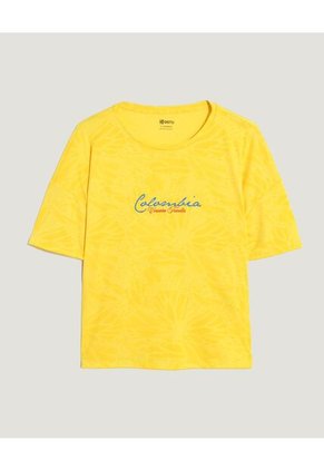 Camiseta Oversize De Colombia Mujer Para Mujer Amarillo Ostu