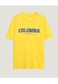 Camiseta De Colombia Texturizada Hombre  Para Hombre Amarillo Ostu de Ostu